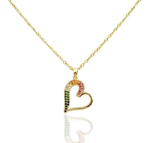 Collar Love Amor Corazon Cristal Austriaco + Regalo