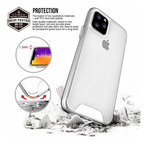 Funda Space Transparente Rígida + Mica De Regalo