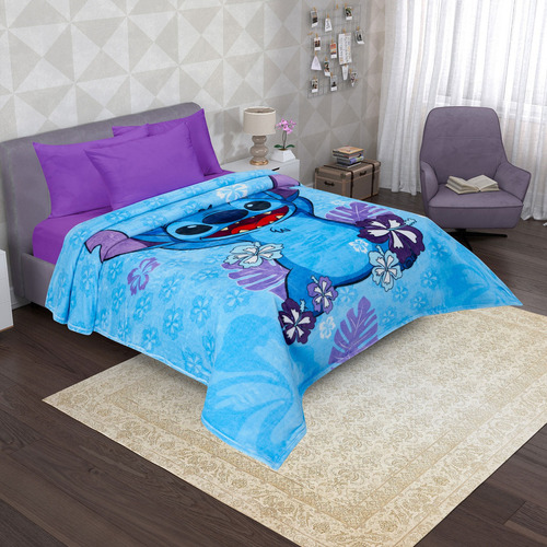 Cobertor Serenity Individual Stitch Surf - Providencia Color Celeste