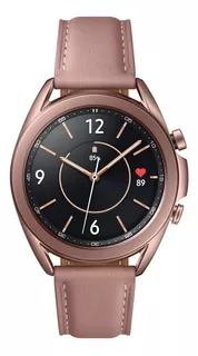 Samsung Galaxy Watch3 (LTE) 1.2" com rede móvel caixa 41mm de aço inoxidável mystic bronze, pulseira pink e o arco mystic bronze SM-R855F