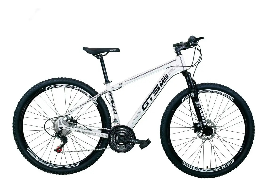 Bicicleta Gts Pro M5 Techs Alumínio Aro 29 21v Freio À Disco Cor Preto E Azul Tamanho Do Quadro 17