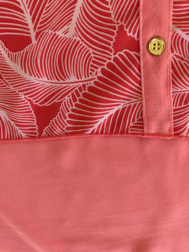 Musculosas Estampadas Gasa, En Negro Y Salmón Nuevas