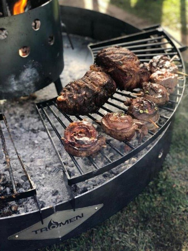 Parrillero Duomo 360 Tromen Doble Parrilla + Plancha + Cruz