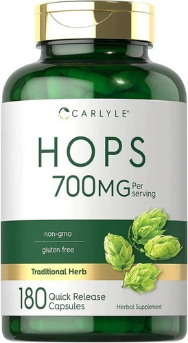 Carlyle | Hops | Lúpulo | 700mg | 180 Capsules