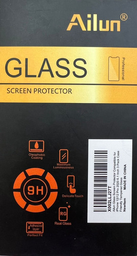 Protector De Pantalla iPhone 12 / 12 Pro 6.1 . Caja X 3's