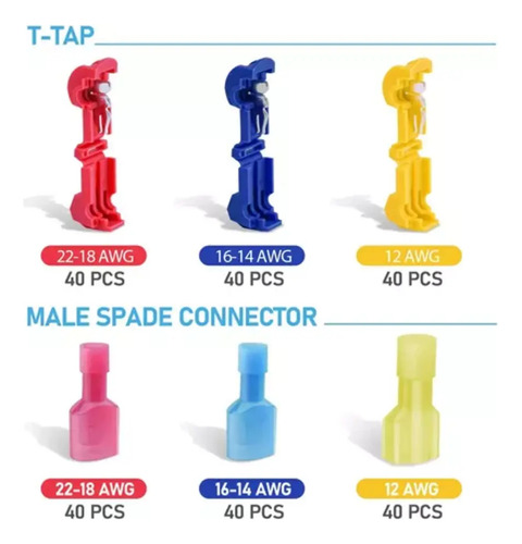Kit Conectores Empalme Rápido Cables (240 Piezas)