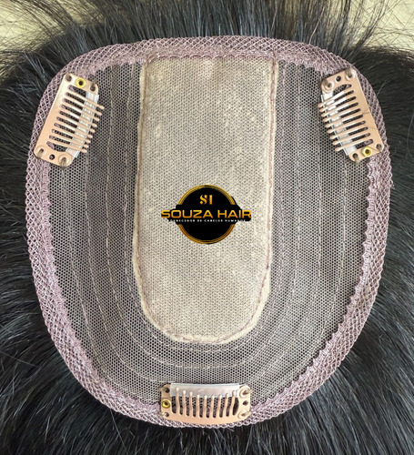 Cabelo Humano - Topo Franja 13x13 - Castanho - 30cm 45gramas Castanho