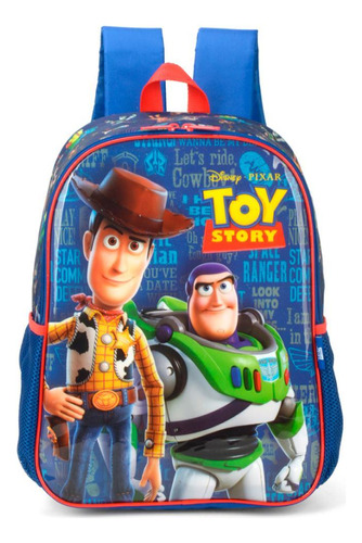 Mochila De Costas Woody E Buzz Toy Story Vermelha - Luxcel