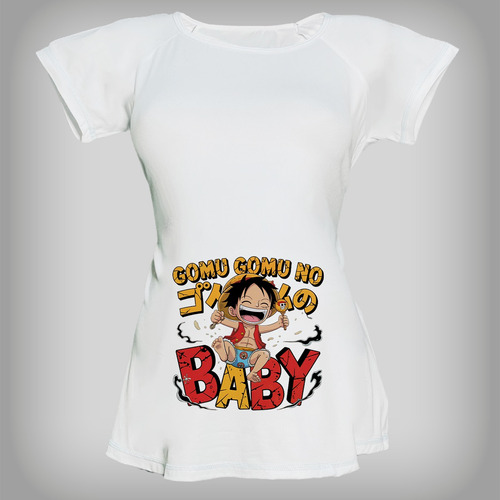 Blusa Para Embarazo Ranglan - One Piece - Gomu Gomu No Baby