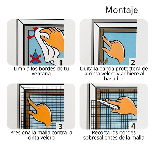 Malla Mosquitero Para Ventana Red Anti Insectos Ajustable Gris 150cm X 90cm