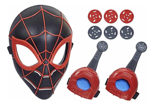 Mascara Miles Morales Y 2 Lanzadores Marvel Spiderman 