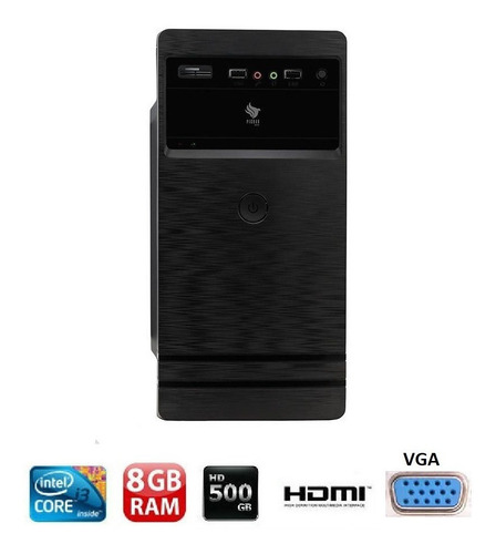 Imagem 2 de 7 de Pc Computador Cpu Intel Core I3 8gb 500gb Hdmi - Menor Preço