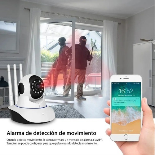 Camara Seguridad Ip Wifi 1080p Mov 360 Infrarroja Full Hd