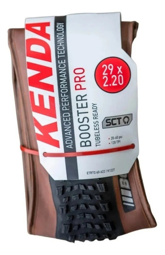 Neumático Kenda Booster Pro 29 X 2.20 Sct, marrón, 120 tpi, color negro/marrón
