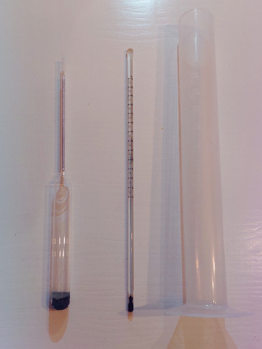 Kit Densimetro Mezcal. Termómetro-probeta-densimetro (40-60)