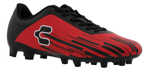 Tenis Hombre Fútbol Charly 1086194 Tachones Negro / Rojo