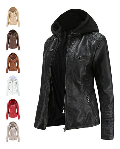Chaqueta Casual Cuero Para Mujer, Abrigo Corto Para Mujer,w