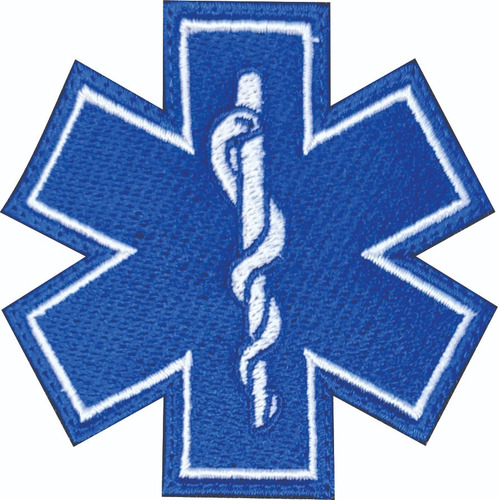 Estrella De La Vida Escudo Parche Bordado Rescate Paramedico