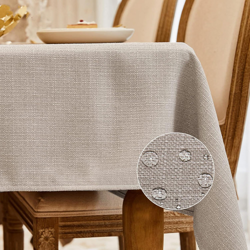 Mantel Rectangular Pesado, Lavable Y Antiarrugas