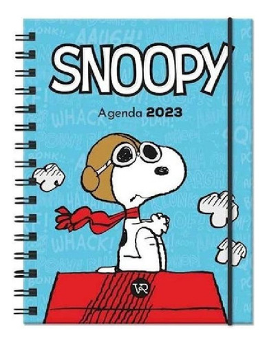 Libro - Agenda 2023 Snoopy [tapa Celeste] [dos Dias Por Hoj