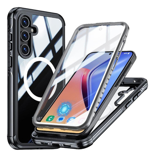 Capa Para Samsung Galaxy A55 Película Protetora Magnética