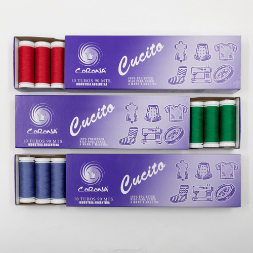 Hilo De Coser Corona Cucito Doméstico- Poliester 90m X 10u 455 Beige