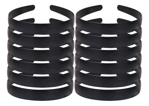 Tiaras De 12 Peças Para Forro E Artesanato Pretas - 2 Cm