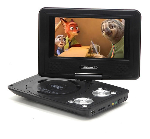 Pantalla portátil DVD 7 ((LED))) que gira 270º Sd Usb Fm Games