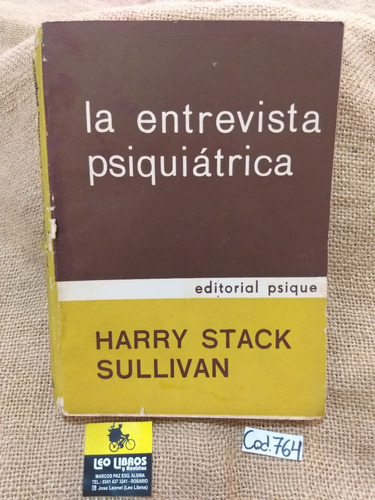 Harry Stack Sullivan / La Entrevista Psiquiátrica