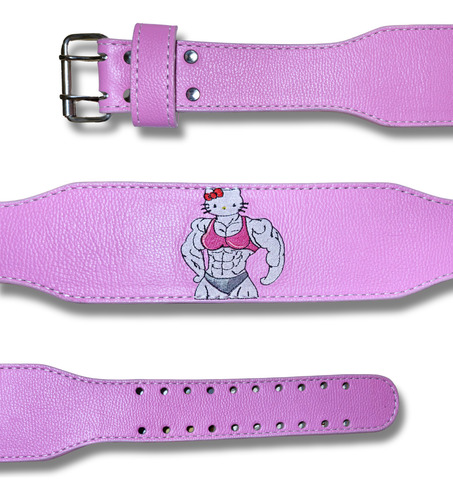 Cinturon Faja Hello Kitty Musculosa Cinto Para Gym Rosa Pink
