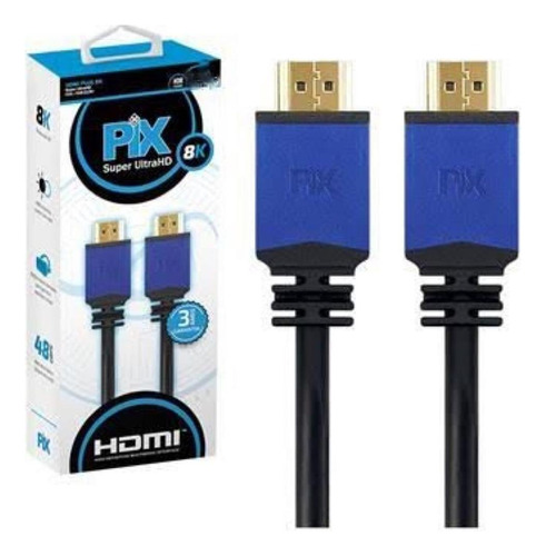 Cabo Hdmi 2.1 Pix 8k Hdr 19p 0.5m Ps5 Xbox Pc Tv Not