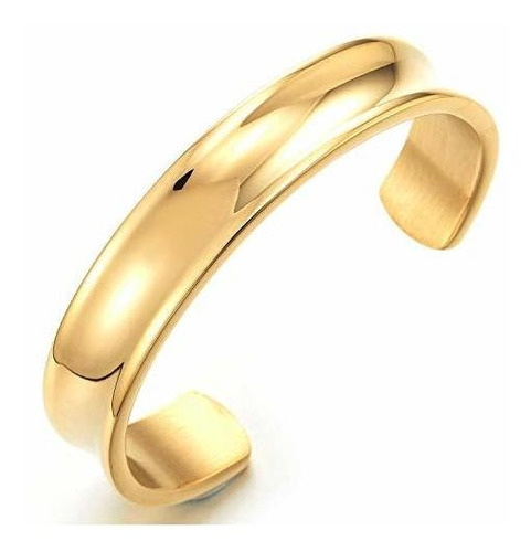 Brazalete En Acero Inoxidable Dorado