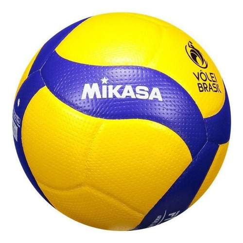 Bola De Vôlei Mikasa V200w Amarela E Azul