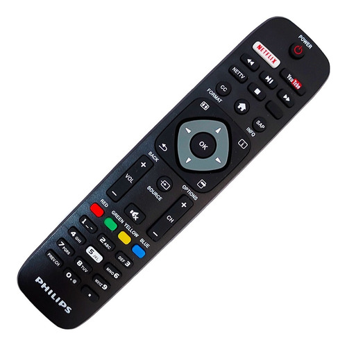 Imagen 10 de 10 de Control Remoto Philips Smart Tv Netflix Youtube + Funda Pila