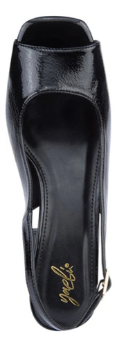 Zapatilla Punta Abierta Charol Yaeli Tacón 8cm