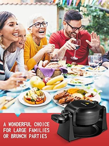 Waffle Maker, Waffle Belga Waffle De Hierro 180° Flip Waffle