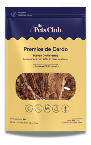 Premio 100% Natural Para Perro -pulmón De Cerdo-thepet'sclub