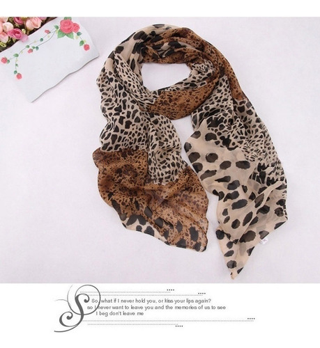 . Bufanda De Mujer Con Estampado De Leopardo Bufanda De