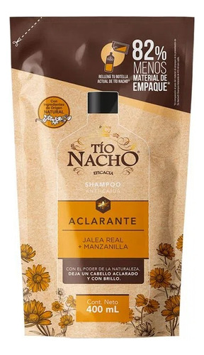 Tio Nacho Recargable Doypack Shampoo Aclarante 400ml