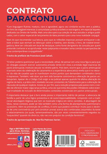 CONTRATO PARACONJUGAL - 1ª ED - 2023 A MODULAÇÃO DA CONJUGALIDADE POR CONTRATO: A Modulação da Conjugalidade por Contrato - Teoria e Prática, de MARZAGÃO, SILVIA FELIPE. Editorial EDITORA FOCO, capa mole, edição 1ª 2023 em português, 2023
