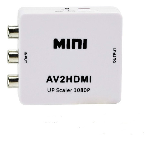 Mini Adaptador Conversor Entrada Av2 Rca Saída Hdmi