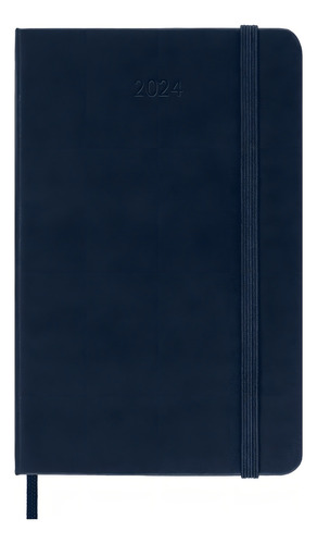 Agenda Moleskine Diaria 2024 / Pd. (azul Zafiro / Bolsillo)