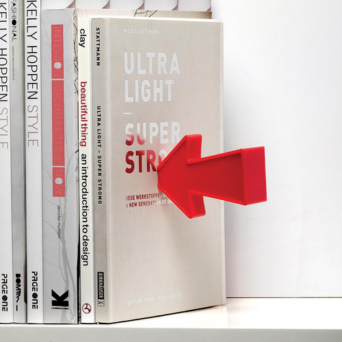 Imagen 5 de 5 de Sujeta Apoya Libros Flecha Diseño Original Geek Biblioteca
