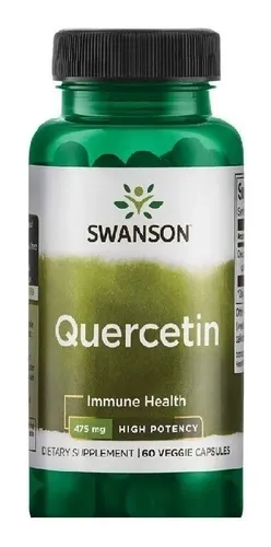 Swanson Suplemento de Quercetina Alta Potencia 475mg por cápsula 60 cápsulas para 2 meses