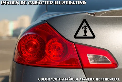 Sticker Alien Peace Sign Funny Ufo Calcomanía Auto Camioneta