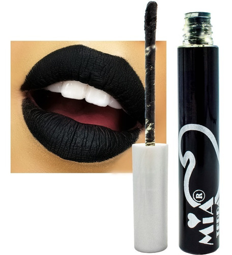 Labial Indeleble Acabado Mate Intenso Color Negro