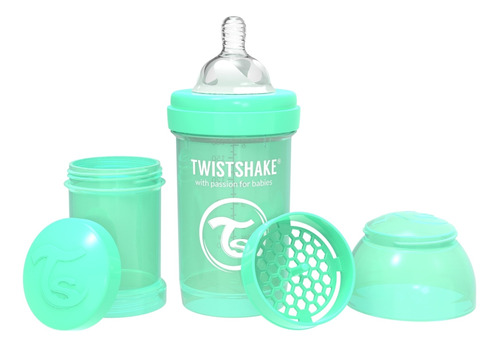 Botella Twistshake Anti-colic 180 Ml Verde