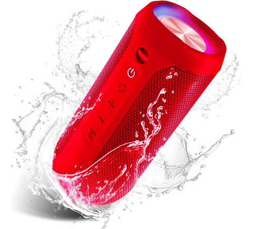 Eduplink Altavoz Bluetooth Portátil Impermeable - Altavoz In Color Altavoz Rojo De Playa 110v