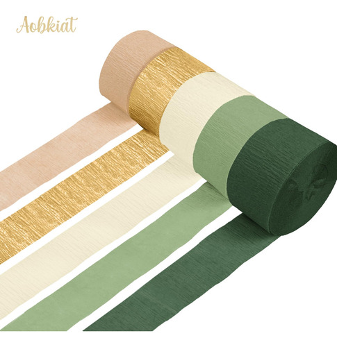 Serpentinas De Papel Crepé Aobkiat Para Decoración De Bodas