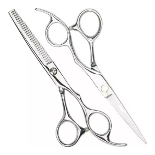 Imagen 3 de 5 de Set Tijeras De Corte Filo Navaja + Esculpidora + Capa Corte